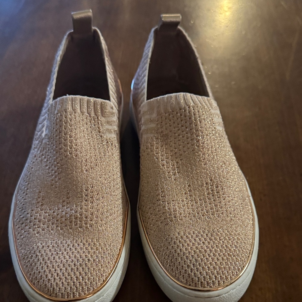 Michael Kors Light Pink Knit Slip-On Sneakers